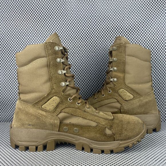 MCRAE T1 Coyote Combat Boots Mens 9.5 R Brown Military Tactical Hot Weather Boot main image 8